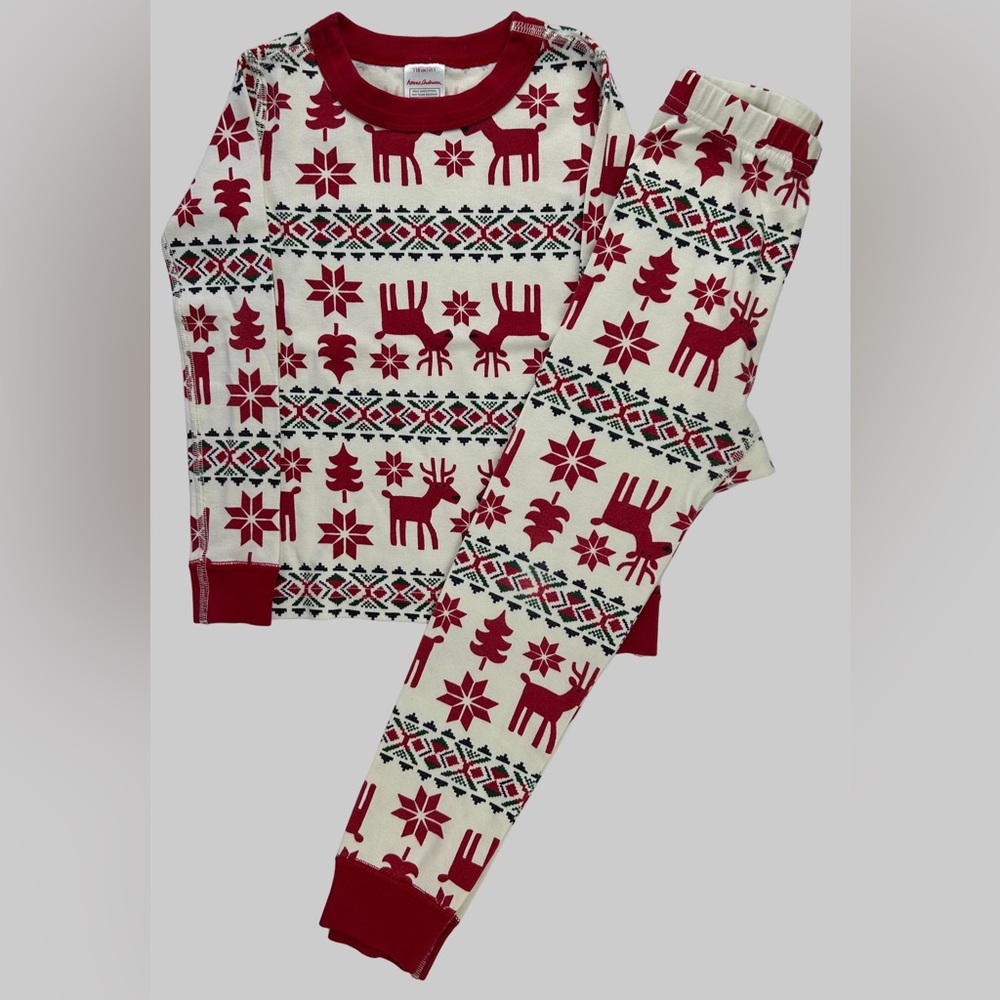 Hanna Andersson Christmas Holidays Reindeer Kids Pajama Set 5T